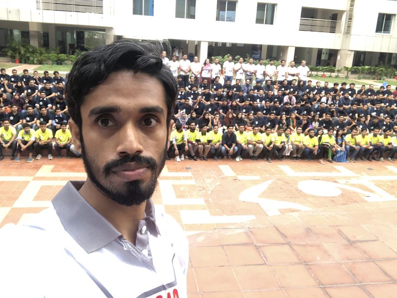 Delwar Alam at a large campus gathering