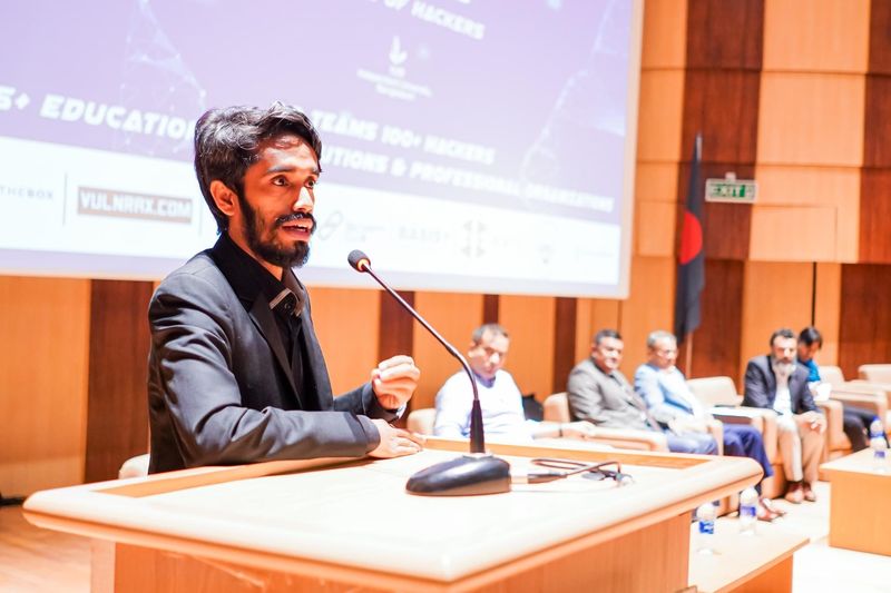 Delwar Alam speaking on a conference panel
